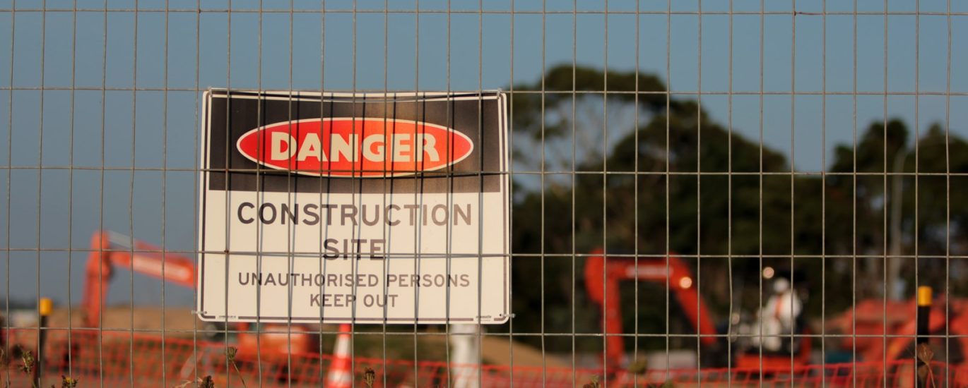 Danger Construction site signage