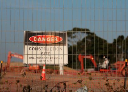 Danger Construction site signage